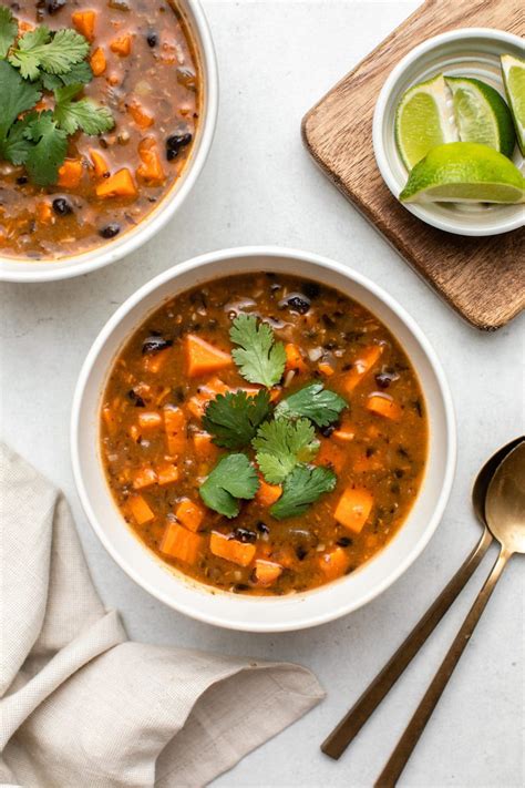 Chipotle Black Bean And Sweet Potato Soup Vegan From My Bowl