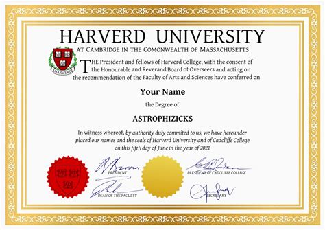 Novelty Harverd University Degree Certificate With Etsy Hong Kong