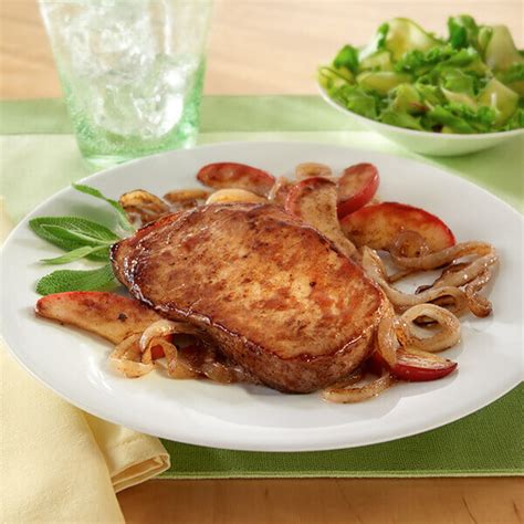 Pork Chops With Caramelized Onions And Apples Recipe Land Olakes