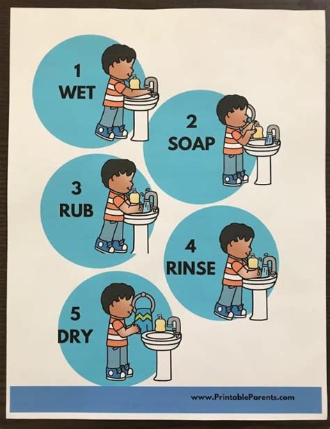 Teach Your Child To Wash Hands Free Printable Printable Parents