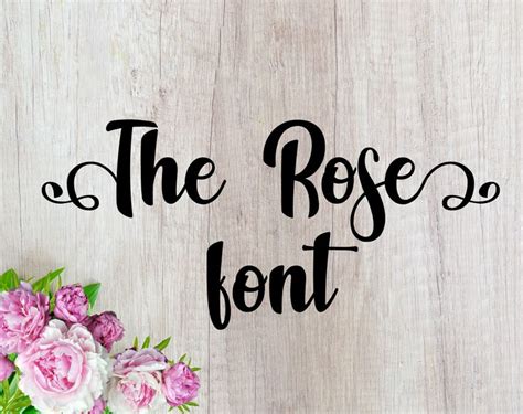 The Rose Font Otf Rose Font Svg Wedding Font Svg Cutfile Calligraphy