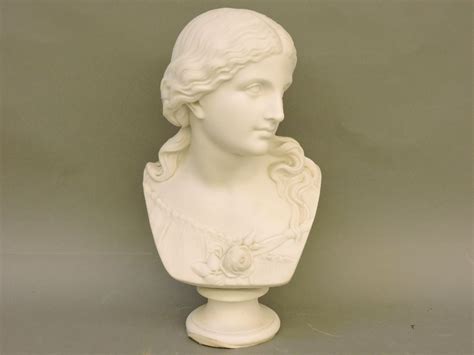 A Victorian Copeland Parian Ware Type Bust Of A Maiden After R Monti