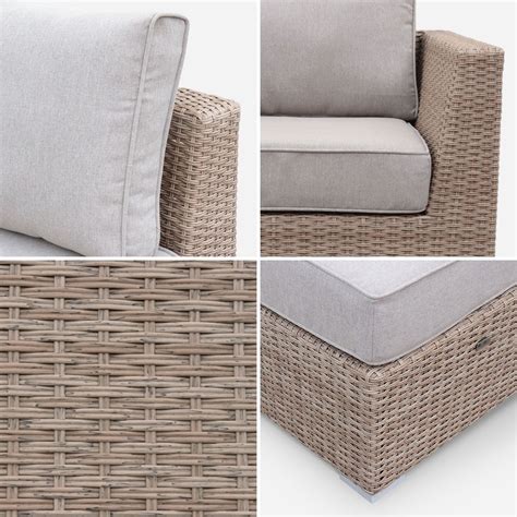 Outdoor furniture (26) various home decor (99) product type. Rounded polyrattan garden sofa set - VINCI - Natural ...