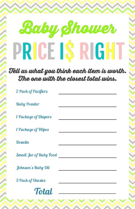 Printable Baby Shower Games The Girl Creative