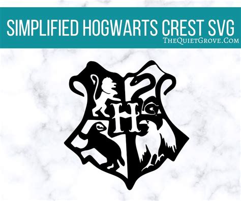 Simplified Hogwarts Crest SVG ⋆ The Quiet Grove