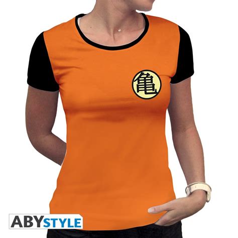 Shop with afterpay on eligible items. DRAGON BALL - Tshirt "Kame Symbol" woman SS orange - premium - Abysse Corp