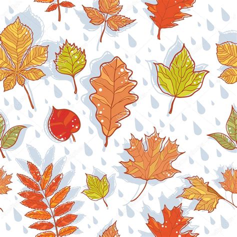 Autumn Leaves Colorful Seamless Pattern Stock Vector Image By ©yuzach