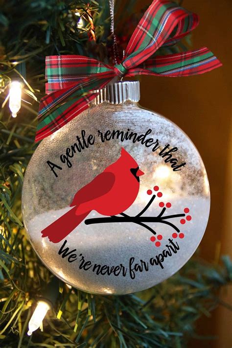 Christmas Cardinal Ornament Remembrance Christmas T Personalized