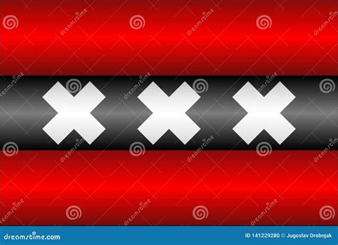shiny flag of the amsterdam stock vector illustration of cross decorative 141229280