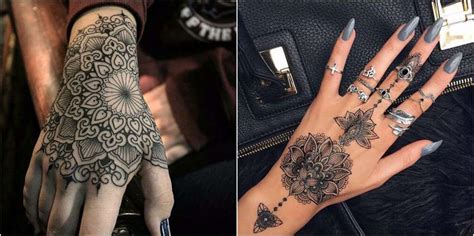 Tattoo Hands Dotwork Blackwork Mandalas Hand Tattoos Hand