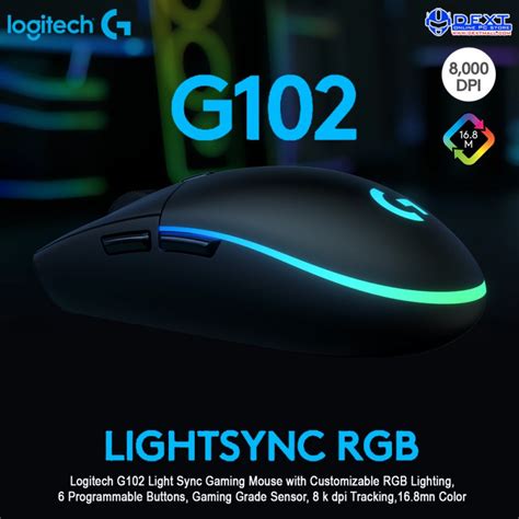 ChuỘt Logitech G102 Gen2 Lightsync TrẮng