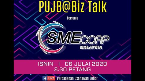 Malaysia ini bertujuan untuk memberikan peluang kepada tuber bertemu, memberikan maklum balas dan bertukar pendapat. PUJB@BizTalk - SME Corp. Malaysia - YouTube