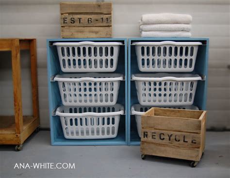 I can't wait to see the transformation after the paint is done! Ana White | Laundry Basket Dresser - DIY Projects
