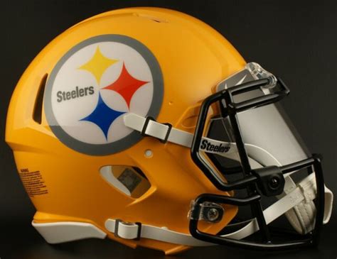 Pittsburgh Steelers Nfl Football Helmet With Nike Clear Visor Eye