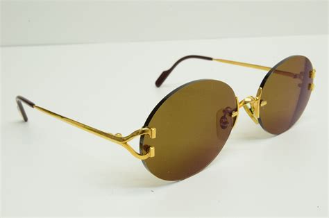 Authentic Cartier Rimless Scala Sunglasses 53 16 135 Gp Etsy
