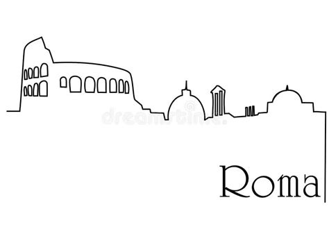 Capitale Di Roma Illustrazione Vettoriale Illustrazione Di Profilo