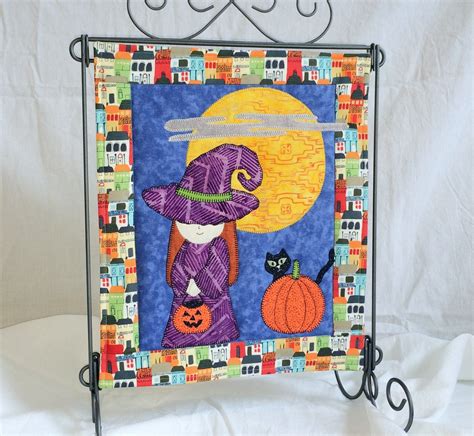 Halloween Quilt Pattern Witch Quilt Pattern Holiday Mini Etsy