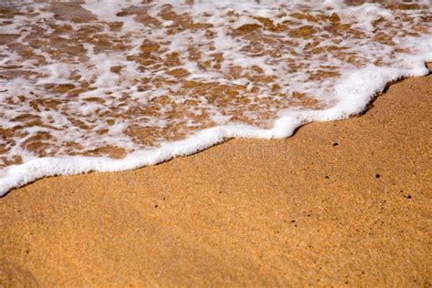 Soft Wave On Sandy Beach Stock Photo Image Of Liquid 175739036