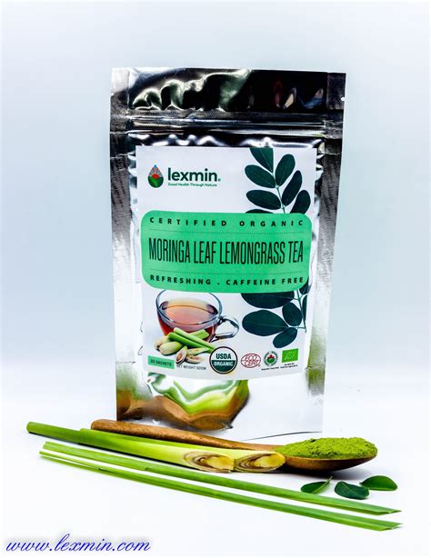 Lexmin® Moringa Leaf Lemongrass Tea 30 Sachets Lexmin Global