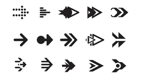 Black Vector Arrows Icons Arrow Icon Set Arrow Symbol Black Icon Set