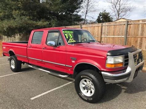 1994 Ford F350 Xlt Crew Cab 4x4 73 Diesel Extremely Low Miles
