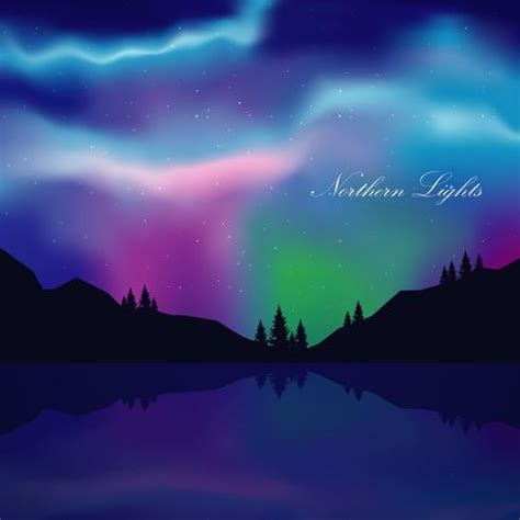 That's why caring for and improving it is an ongoing project. Northern Lights Landscape Illustration 181344 - Download ...