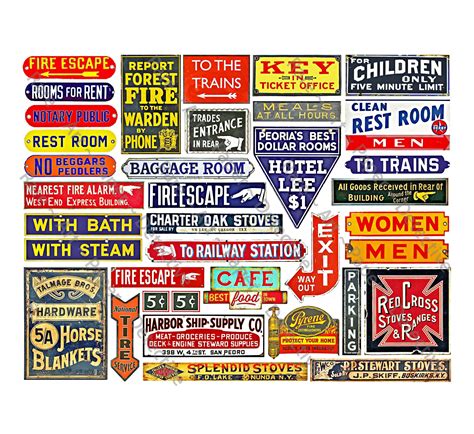 37 Pcs Rusty Metal Sign Sticker Sheet And General Store Etsy Sticker