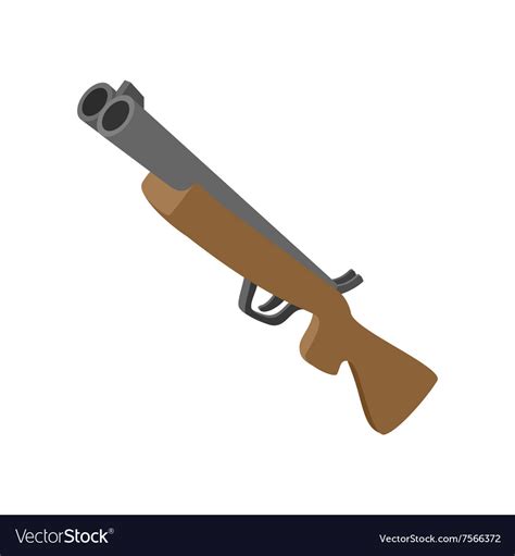 Hunting Rifle Cartoon Icon Royalty Free Vector Image
