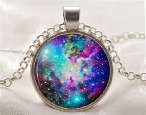 Turquoise Nebula NecklaceNebula JewelryNebula PendantGalaxy Etsy