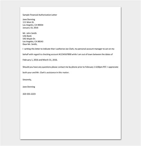 26 Authorization Letter Examples And Templates Free