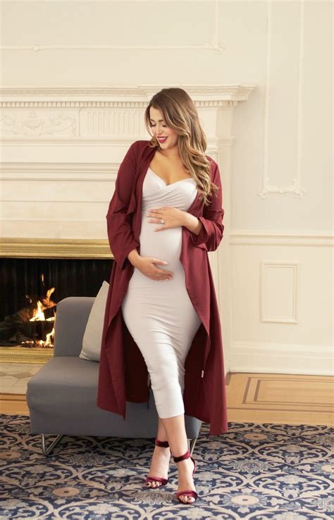 Pale Grey Maternity Coat And Dress Second Trimester Maternity Style