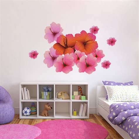 Hibiscus Flower Wall Decal Floral Wall Decal Murals Primedecals