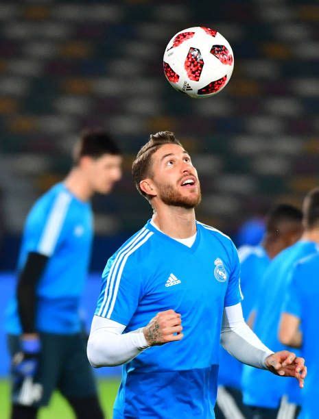 Real Madrids Spanish Defender And Captain Sergio Ramos Attends A