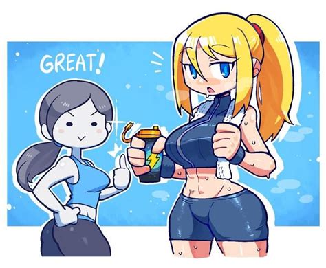 Samus And Wii Fit After Workout Super Smash Brothers Ultimate Super