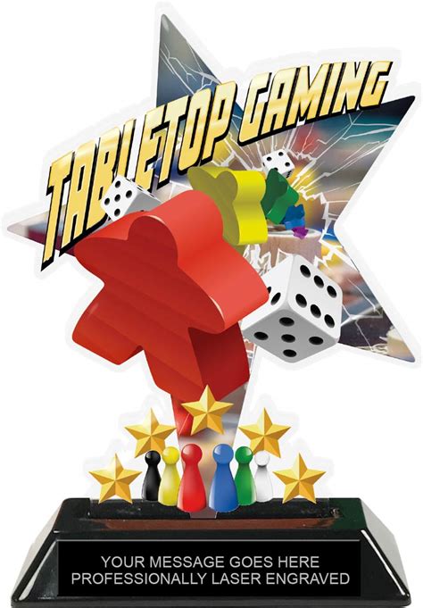 Tabletop Gaming Shattered Star Colorix Acrylic Trophy 7 Inch Trophy