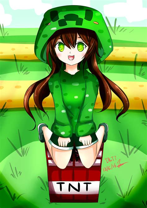 minecraft creeper girl by ivanhandytirta on deviantart