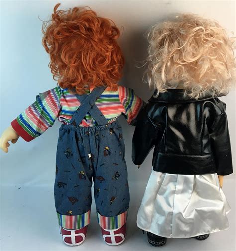 Lot 1998 Chucky And Tiffany Bride Of Chucky Spencer Ts Doll Set 25 Tall