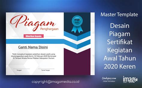 Template desain sertifikat cdr (coreldraw) ini banyak sekali pilihan yang bisa anda gunakan. Download Desain Piagam Sertifikat Kegiatan Awal Tahun 2020 ...
