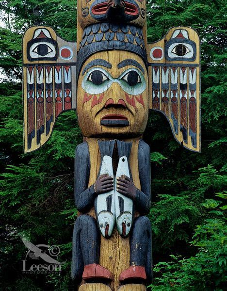 Tlingit Indian Totem At Totem Bight Totem Park Native American Art
