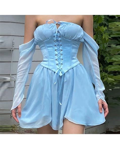 Romantic Powder Blue Fairy Corset Dress