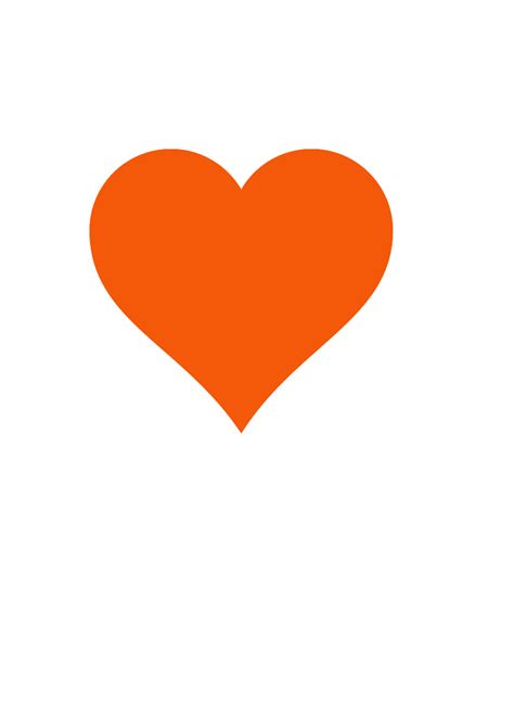 Simple Orange Heart Clip Art At Vector Clip Art Online