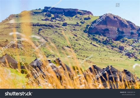 Basotho Cultural Village Drakensberg Mountains South Stock Photo