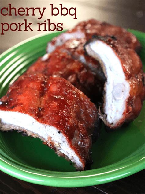 For fresh cherries, cook 20 minutes until the cherries and onions have softened. Tender Pork Back Ribs with Cherry BBQ Sauce ⋆ Homemade for ...