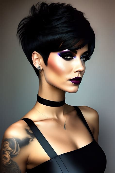 Lexica Goth Girl Pixie Haircut