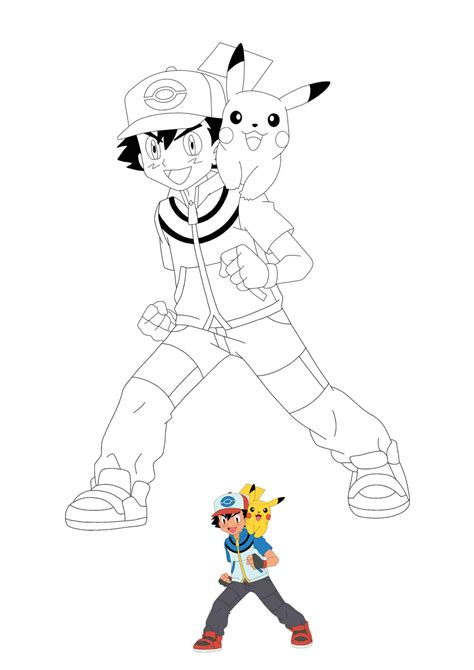 Ash And Pikachu Coloring Pages 2 Free Coloring Sheets 2020 Super