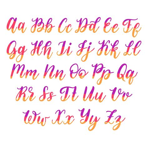 Premium Vector Vector Hand Lettering Alphabet Calligraphy Font