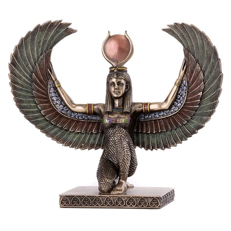 Ancient Egyptian Isis Mother Of Horus Antique Brass Statue Made In