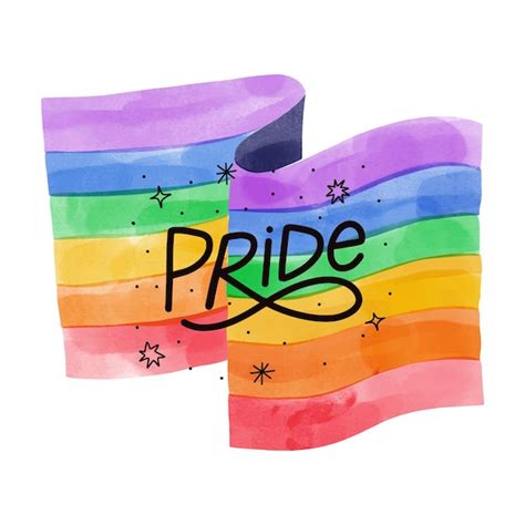 Premium Vector Hand Painted Watercolor Pride Day Flag Illustration
