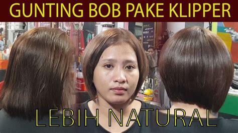 Gunting Bob Rambut Bekas Smoothing Pakai Clipper Bob Hair Cutting Using Clipper Youtube