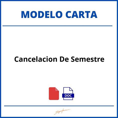 Como Hacer Una Carta De Cancelacion De Semestre